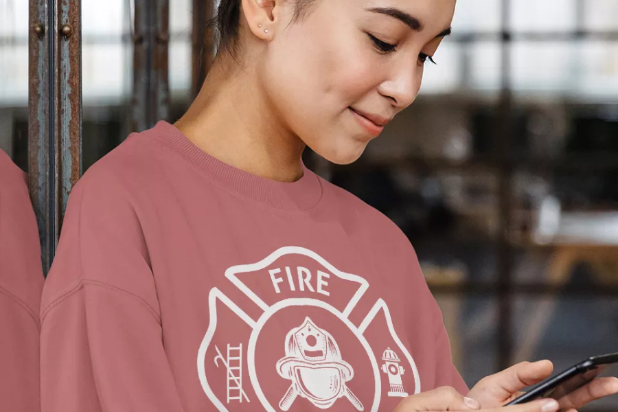 Unisex fire rescue sweatshirt