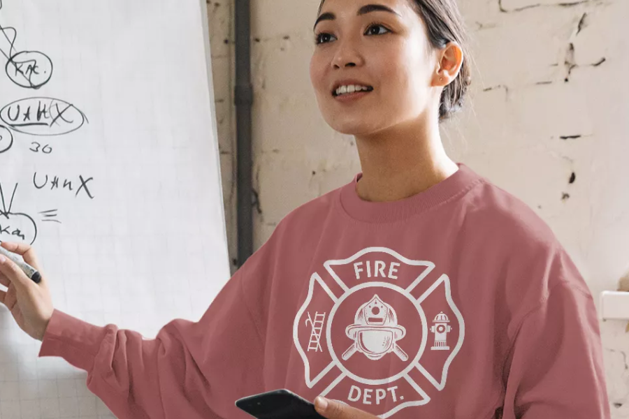 Cropped Firefighter Sleeve Sweatshirt
