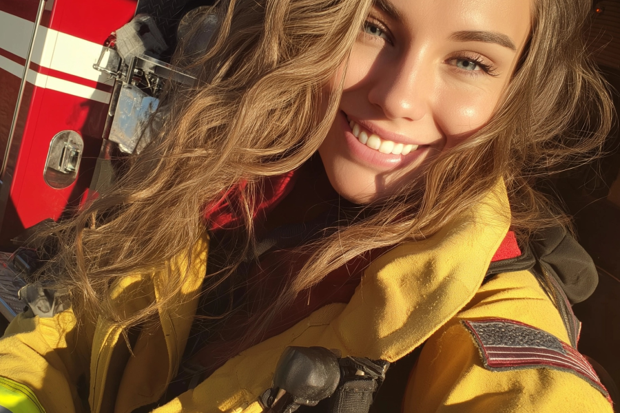 Cropped Firefighter Sleeve Sweatshirt